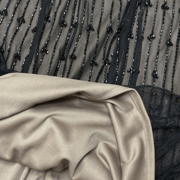 NWT Pissaro Nights Navy Midi Beaded Dress - Picture 7 of 13